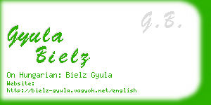 gyula bielz business card